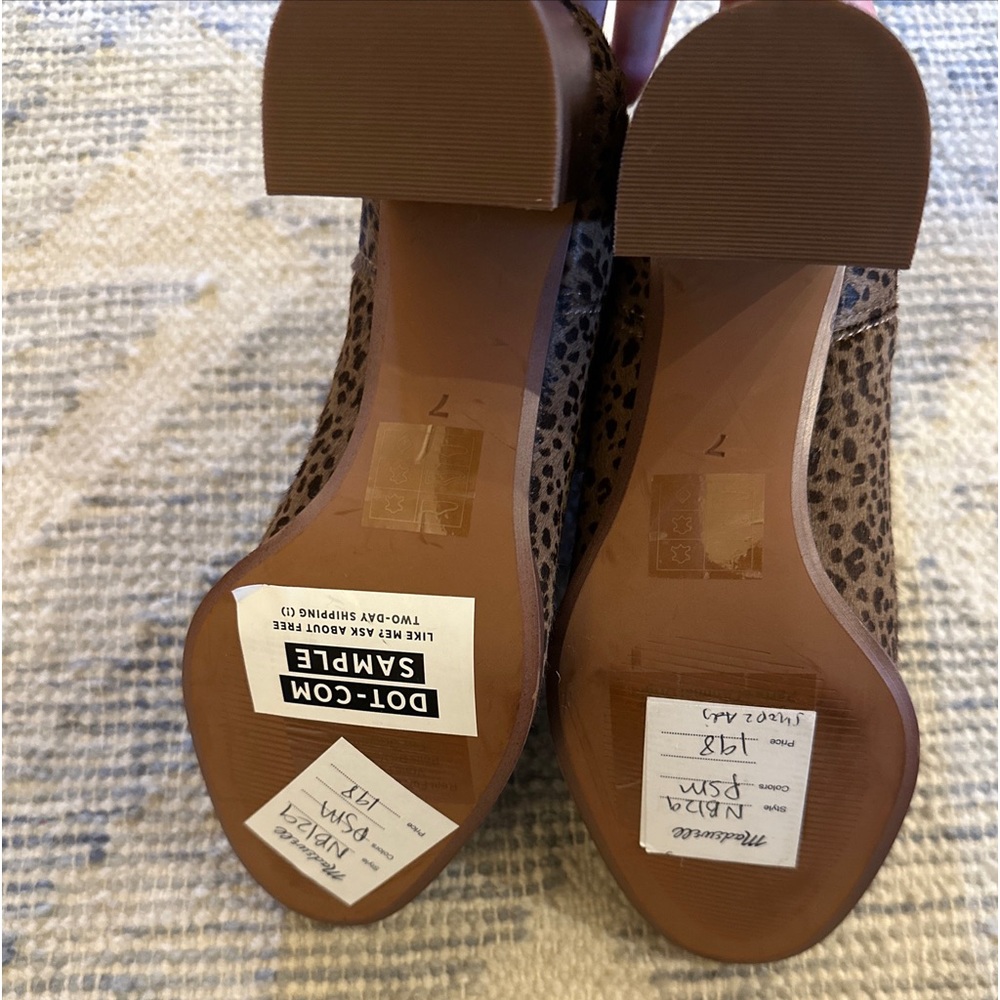 Madewell Laura Leopard Print Heeled Chelsea Boot in Spotted Calf Hair NB129 - Picture 5 of 7